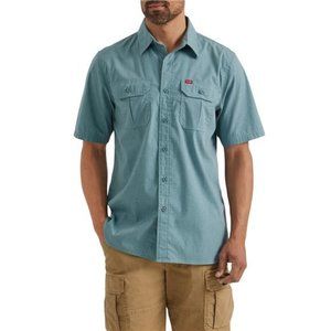 Men's Relaxed Fit Short Sleeve Twill Shirt, Sizes S-5XL